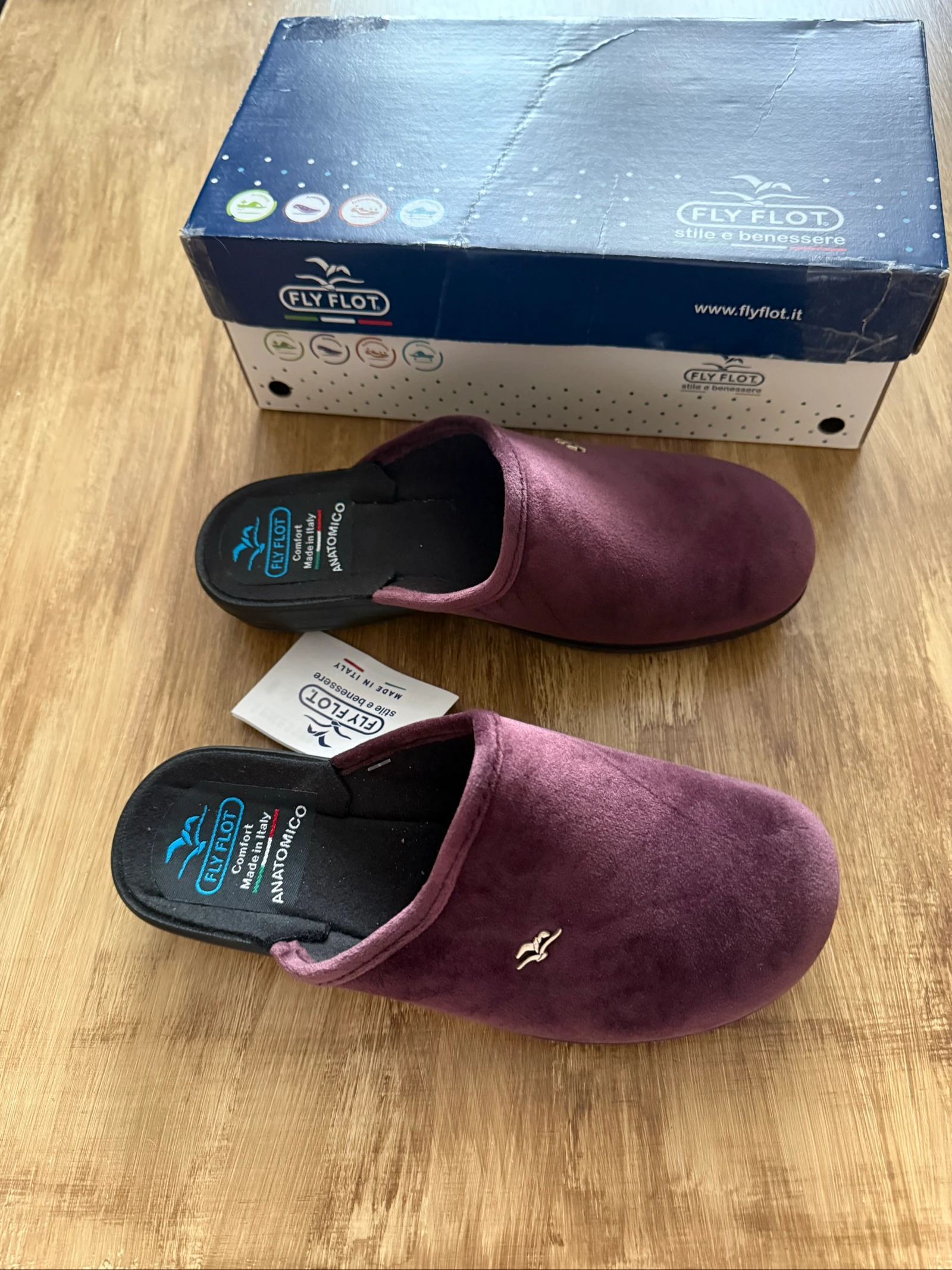 Pantoufle d’intérieur violet fly flot taille 37